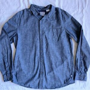 Timberland Men's Sz L Slim Fit Blue Denim Shirt